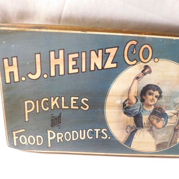 H.J. Heinz Co. Pickles and Food Products Wood Sign - Picture 1 of 6